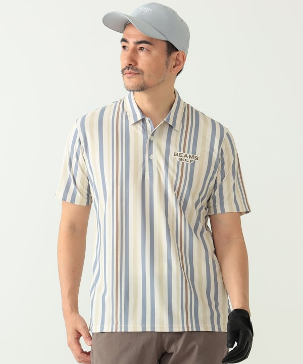 BEAMS GOLF PURPLE LABEL / ストライプ フラワー ポロシャツの通販 by BEAMS OUTLET｜ラクマ - レディース