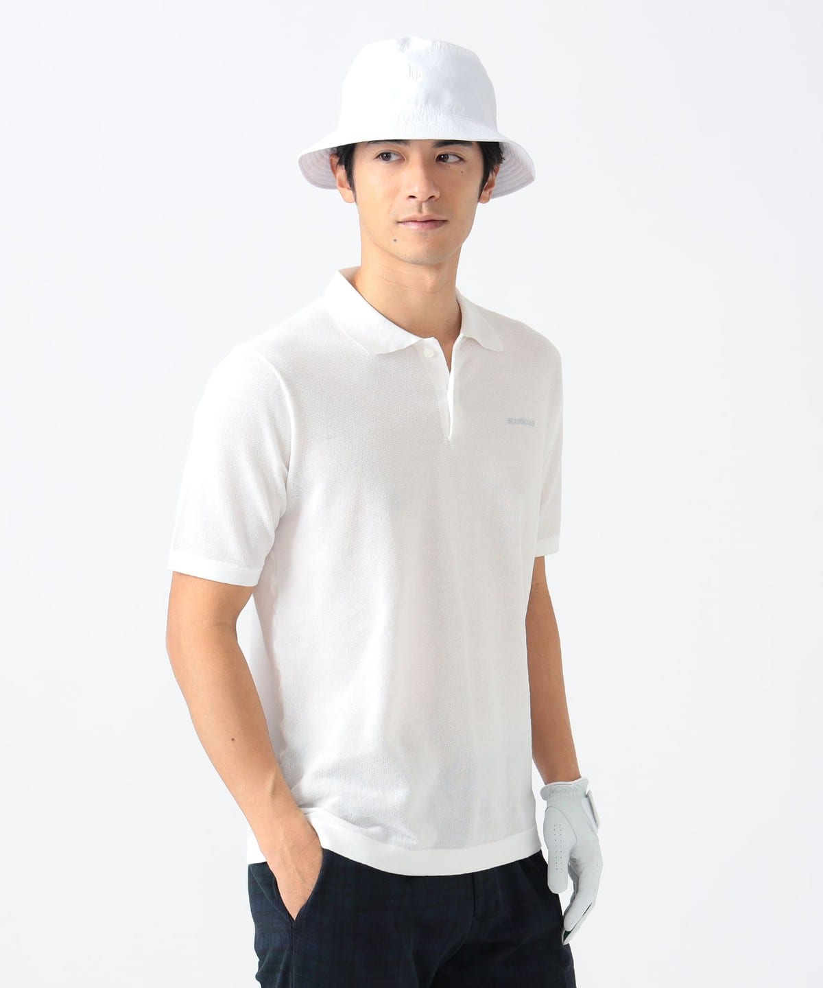 〈MEN〉PURPLE LABEL / 麻混 ニットポロシャツ シャツ・ブラウス MEN WHITE S 〈MEN〉PURPLE LABEL / 麻混 ニットポロシャツ シャツ・ブラウス MEN WHITE S