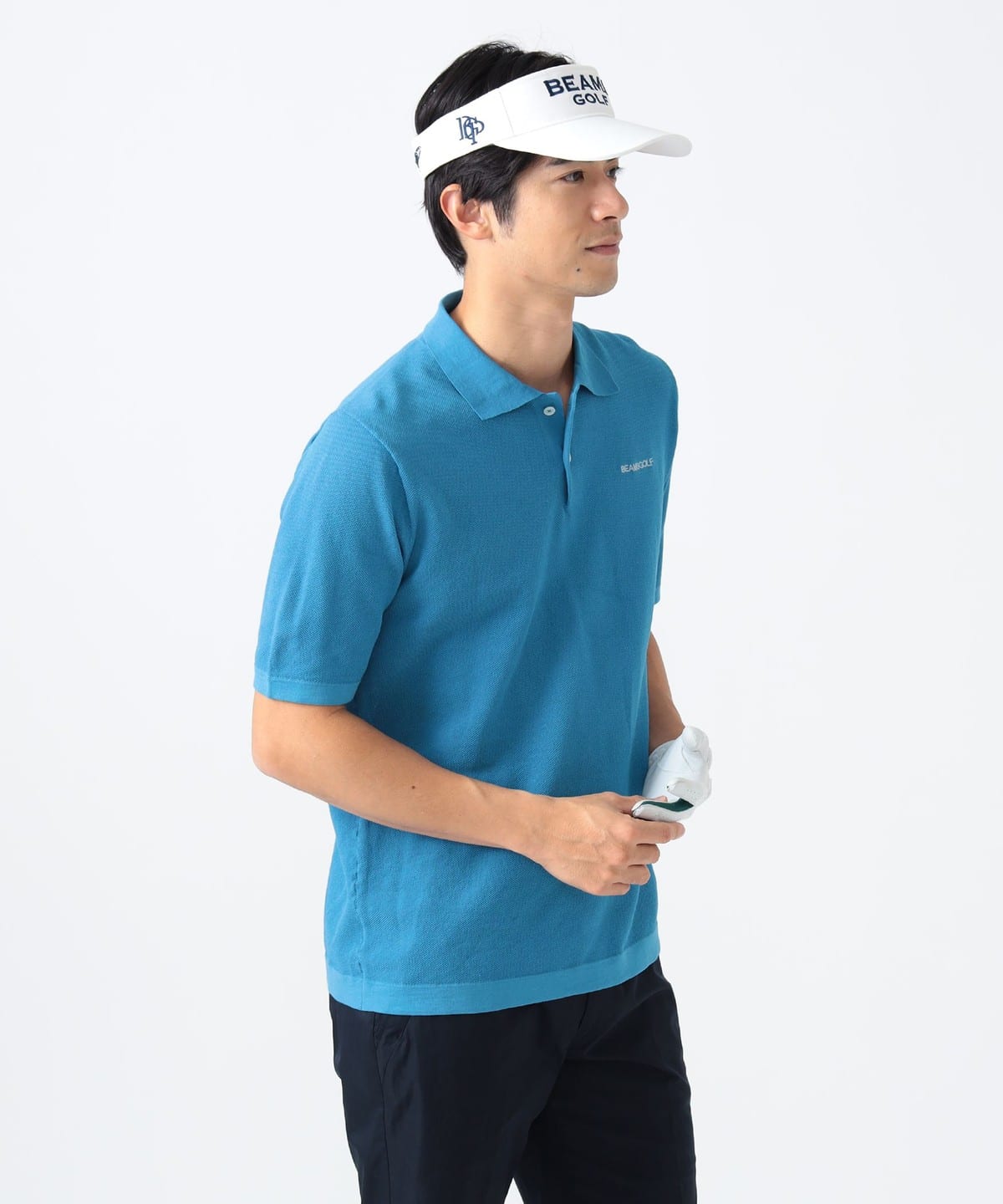 〈MEN〉PURPLE LABEL / 麻混 ニットポロシャツ シャツ・ブラウス MEN BLUE XL 〈MEN〉PURPLE LABEL / 麻混 ニットポロシャツ シャツ・ブラウス MEN BLUE XL