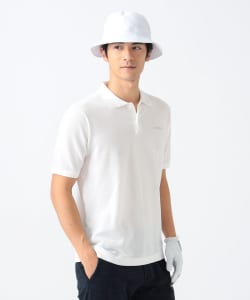 〈MEN〉PURPLE LABEL / 麻混 ニットポロシャツ