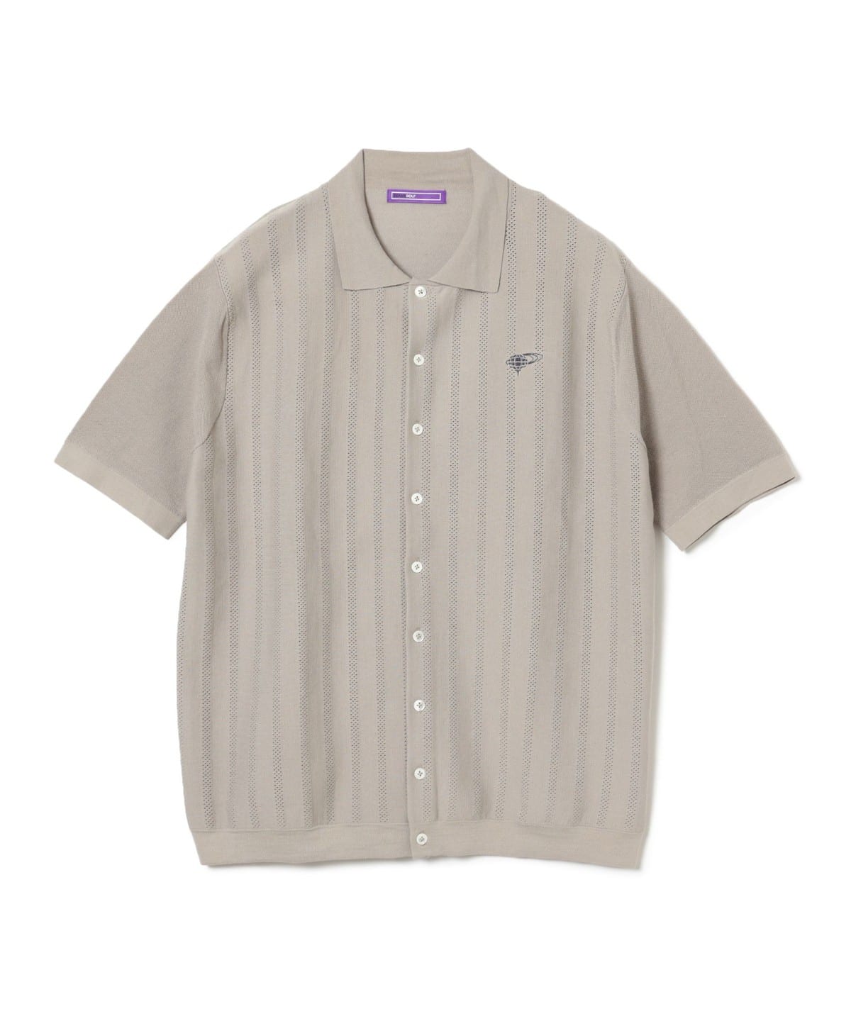 BEAMS GOLF (BEAMS GOLF) PURPLE LABEL / Mesh Stripe Knit Polo