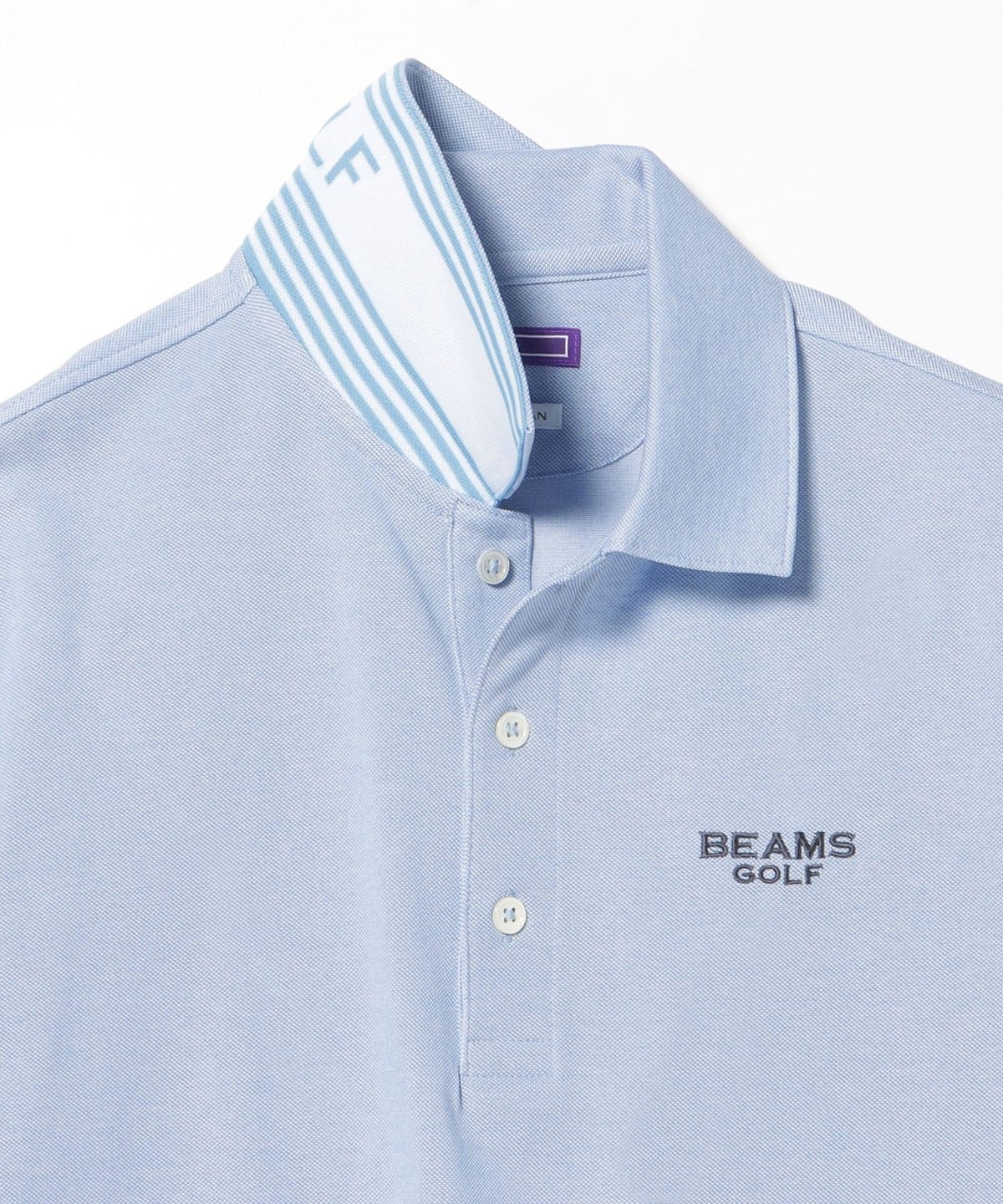 BEAMS GOLF（ビームス ゴルフ）PURPLE LABEL / 襟裏ロゴ シャンブレー