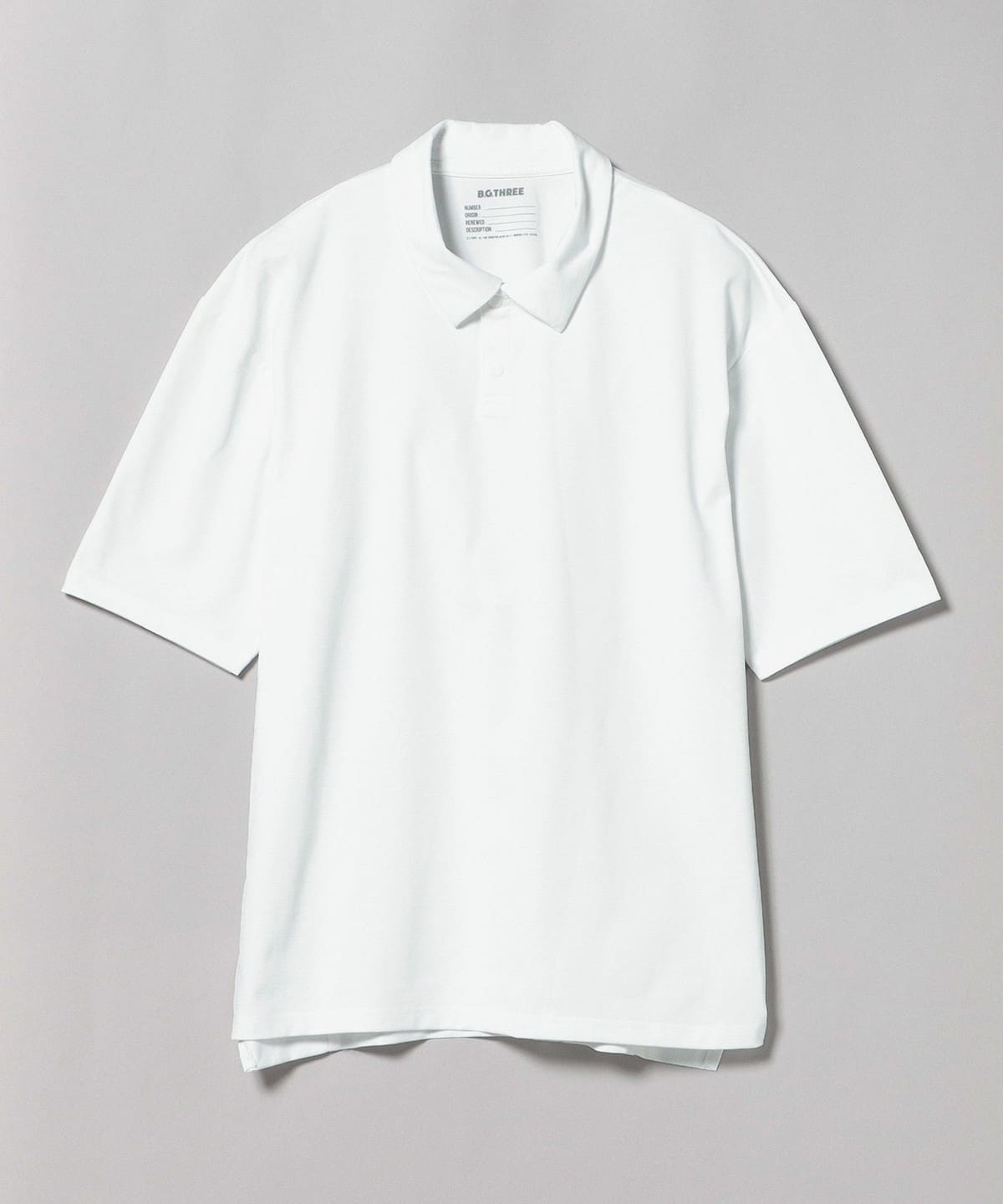 B. G.THREE / ALL TIME プライムフレックス天竺ポロ シャツ・ブラウス MEN WHITE M B. G.THREE / ALL TIME プライムフレックス天竺ポロ シャツ・ブラウス MEN WHITE M