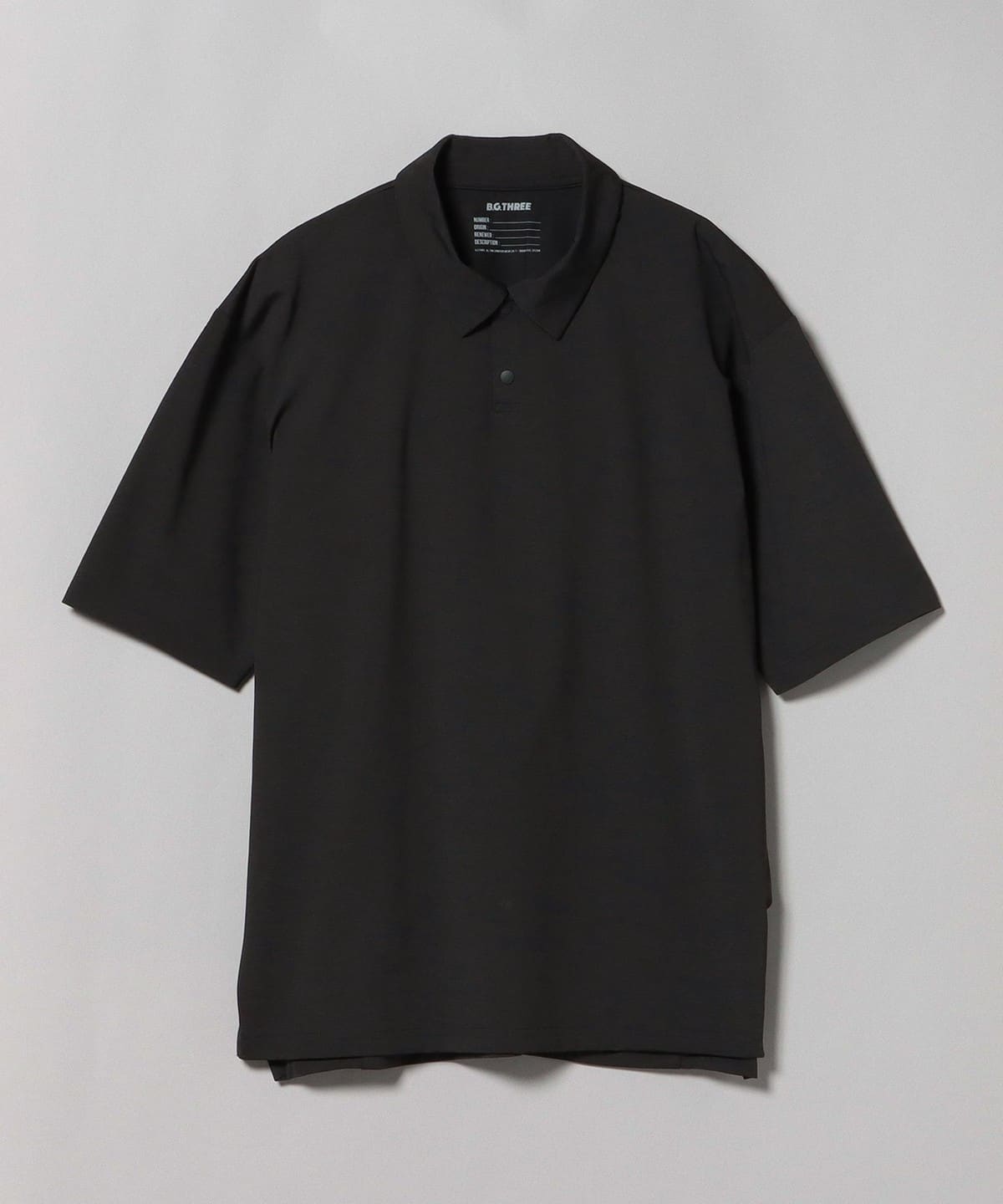 B. G.THREE / ALL TIME プライムフレックス天竺ポロ シャツ・ブラウス MEN BLACK S B. G.THREE / ALL TIME プライムフレックス天竺ポロ シャツ・ブラウス MEN BLACK S
