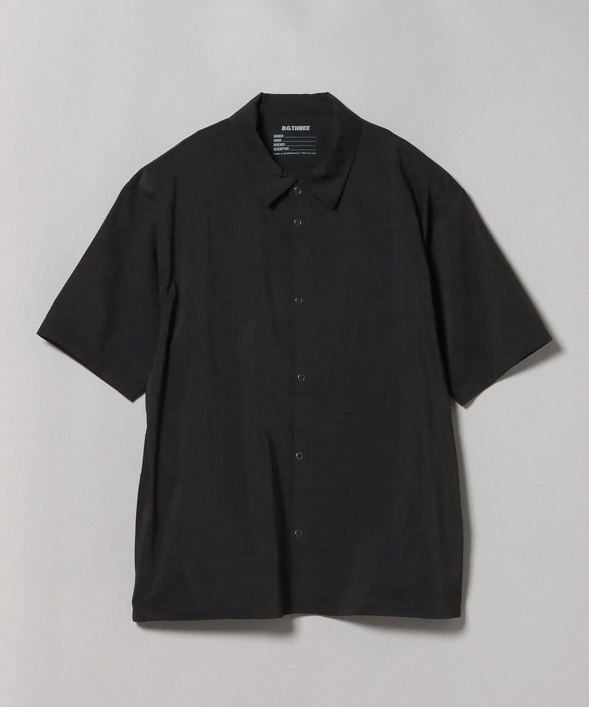 B. G.THREE / ALL-TIME ハイストレッチナイロン シャツ シャツ・ブラウス MEN BLACK XL B. G.THREE / ALL-TIME ハイストレッチナイロン シャツ シャツ・ブラウス MEN BLACK XL