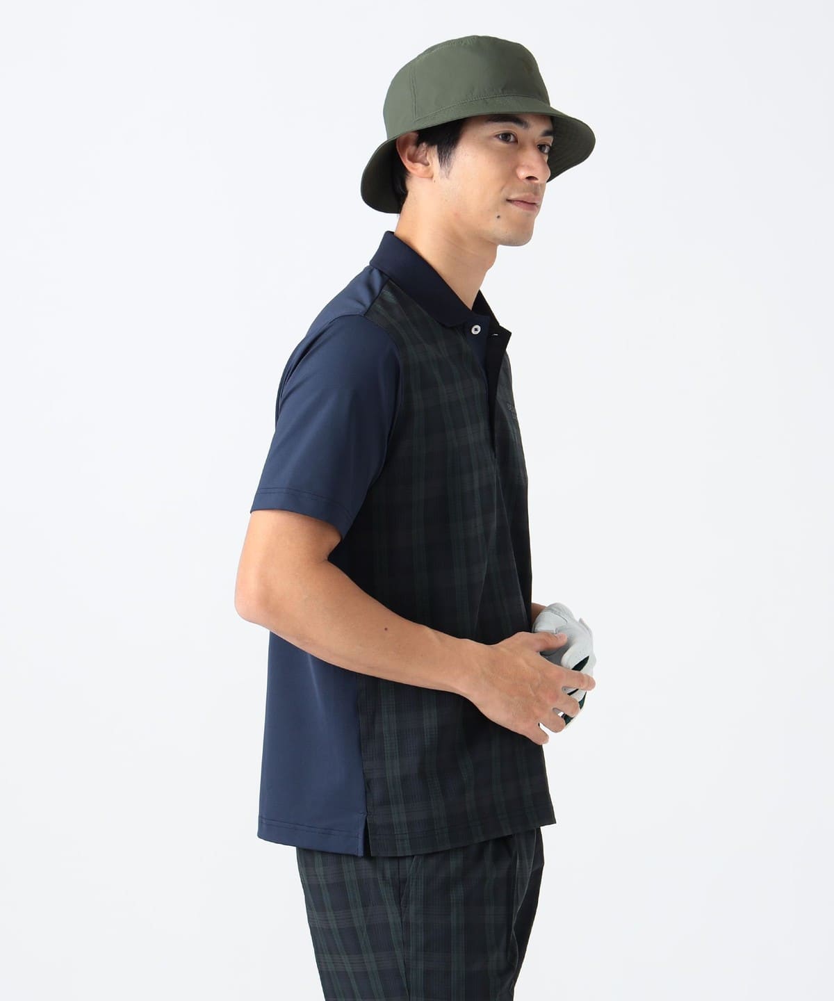 〈MEN〉PURPLE LABEL / チェック 切り替え ポロシャツ シャツ・ブラウス MEN BLACK WATCH M 〈MEN〉PURPLE LABEL / チェック 切り替え ポロシャツ シャツ・ブラウス MEN BLACK WATCH M