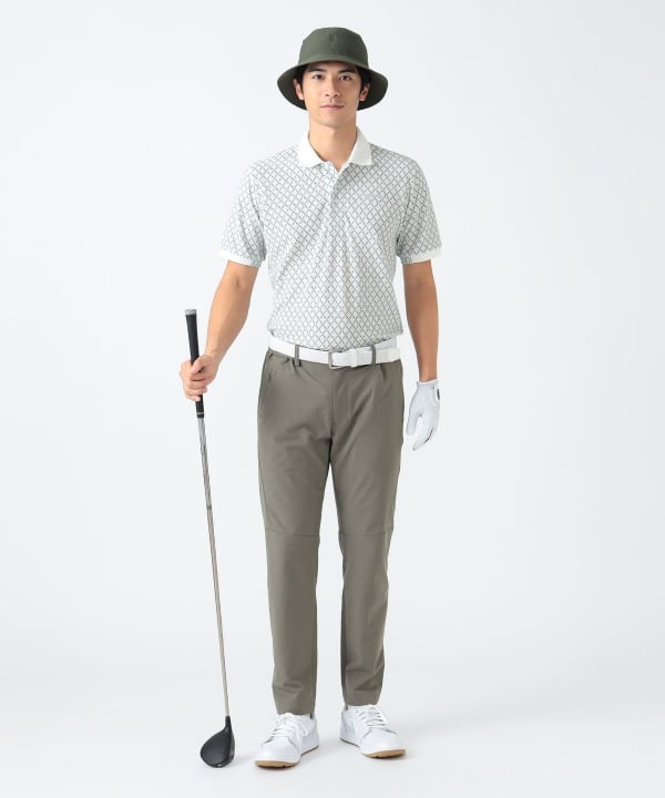 【ビームスゴルフ】人気シアサッカー×ロゴマーク ストレッチゴルフパンツM BEAMS GOLF（ビームス ゴルフ）ORANGE LABEL / フラワージャ