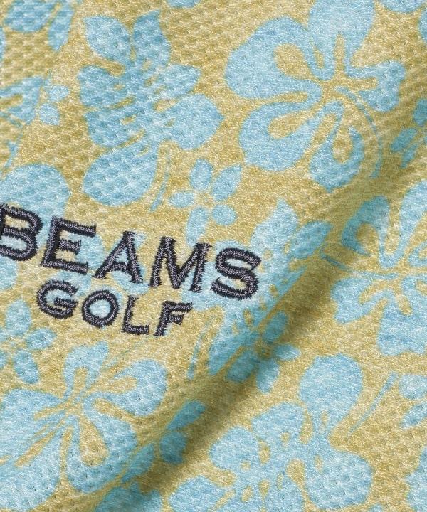 BEAMS GOLF Purple Label ストレッチ フラワープリントポロ BEAMS GOLF ポロシャツ 「UVカット/吸水速乾/伸縮性」PURPLE