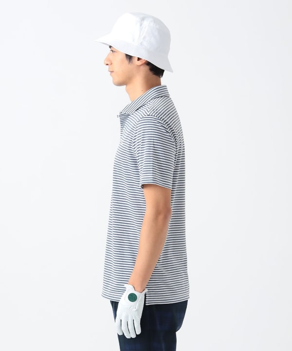 サイズ：S BEAMS GOLF ビームスゴルフ PURPLE LABEL 半袖ポロシャツ ボーダー柄 ピンク系 [240001242449] ゴルフウェア レディース ストスト BEAMS GOLF（ビームス ゴルフ）PURPLE LABEL / クラシック