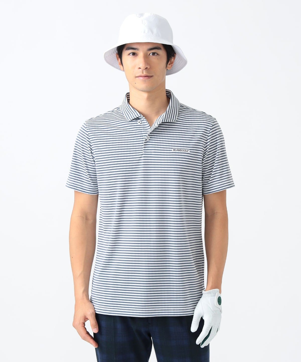 PURPLE LABEL / クラシックボーダー格子 イタリアンカラー ポロシャツ シャツ・ブラウス MEN NAVY M PURPLE LABEL / クラシックボーダー格子 イタリアンカラー ポロシャツ シャツ・ブラウス MEN NAVY M