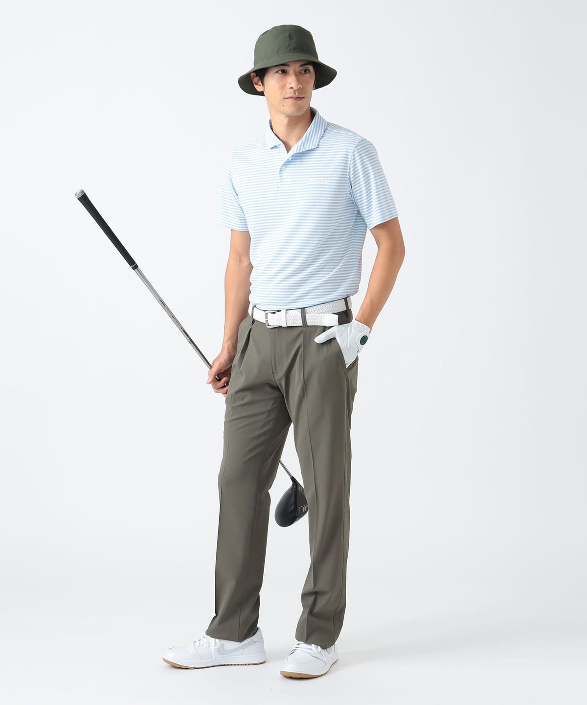サイズ：S BEAMS GOLF ビームスゴルフ PURPLE LABEL 半袖ポロシャツ ボーダー柄 ピンク系 [240001242449] ゴルフウェア レディース ストスト BEAMS GOLF（ビームス ゴルフ）PURPLE LABEL / パネルボーダー
