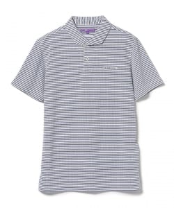 PURPLE LABEL / クラシックボーダー格子 イタリアンカラー ポロシャツ