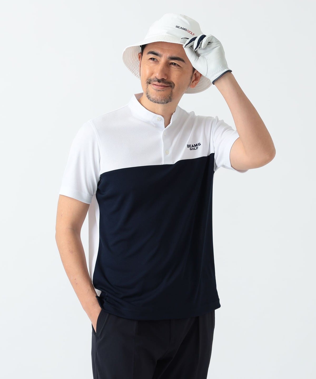 PURPLE LABEL / フロント 切替プルオーバー スタンドシャツ シャツ・ブラウス MEN NAVY L PURPLE LABEL / フロント 切替プルオーバー スタンドシャツ シャツ・ブラウス MEN NAVY L