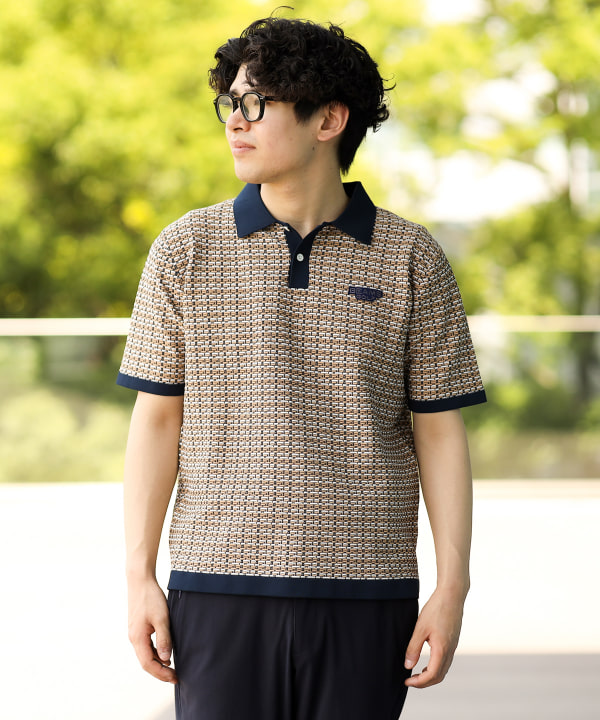 BEAMSGOLF メンズポロシャツ BEAMS GOLF ポロシャツ 「UVカット/吸水速乾/伸縮性」PURPLE