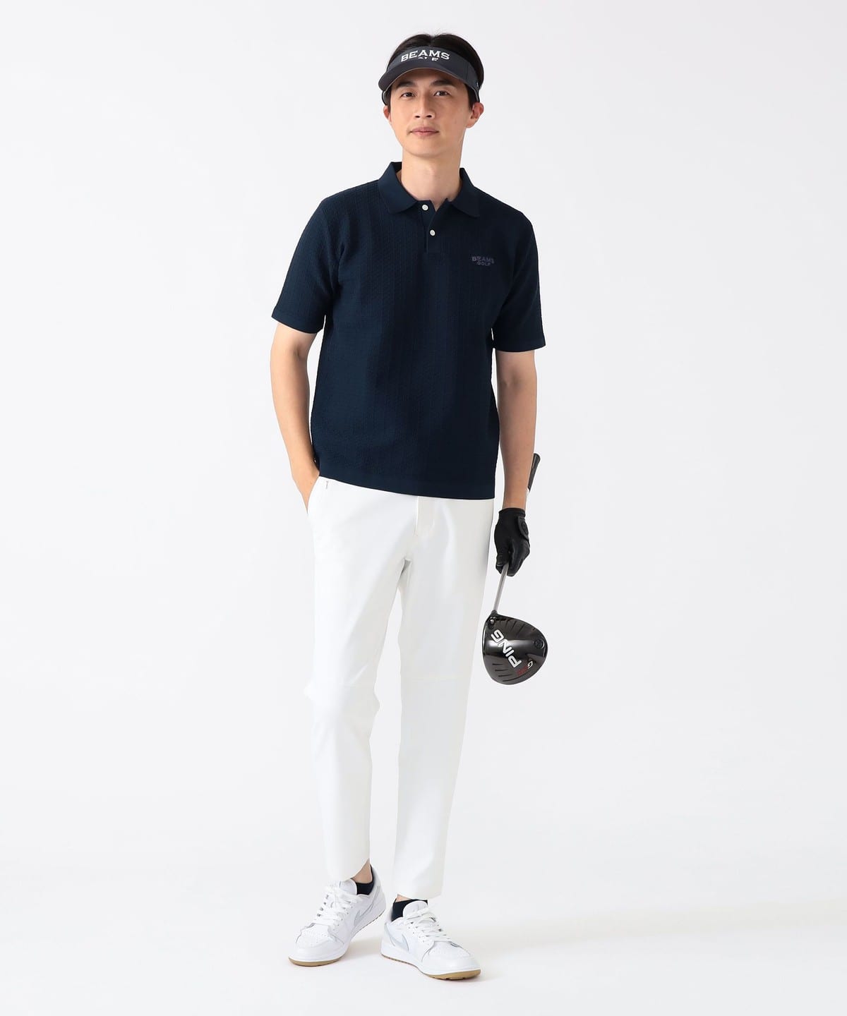 美品　BEAMS GOLF ビームスゴルフ　メンズポロシャツ BEAMS GOLF（ビームス ゴルフ）〈MEN〉ORANGE LABEL / ドット