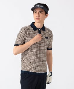 【+15%ポイントUP】〈MEN〉PURPLE LABEL / タック編み ポロシャツ．