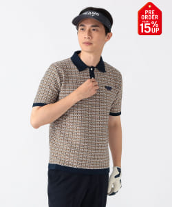 【+15%ポイントUP】〈MEN〉PURPLE LABEL / タック編み ポロシャツ
