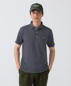 PURPLE LABEL / 変形ギンガムチェック ポロシャツ