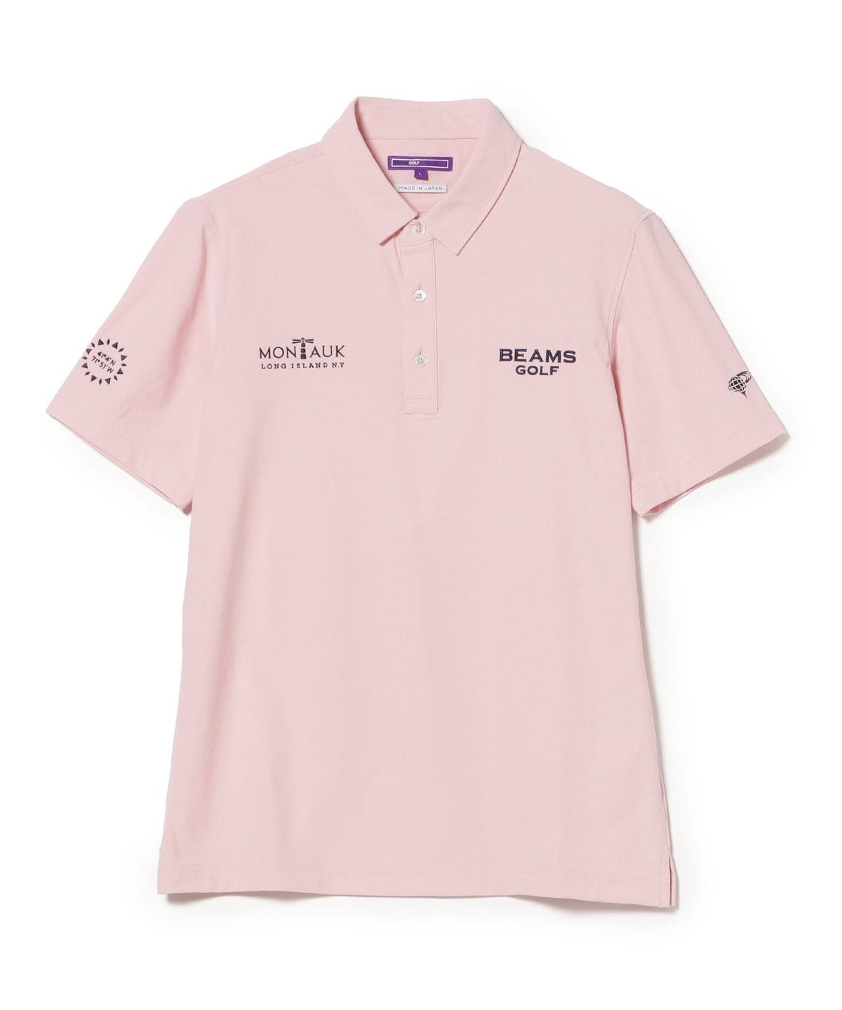 BEAMS GOLF BEAMS GOLF LABEL / MONTAUK Stand Collar Polo Shirt