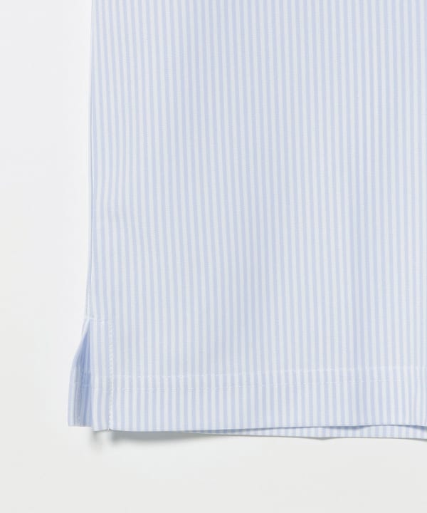 PURPLE LABEL / Striped Italian Collar Polo Shirt (Moisture-wicking, quick-drying, cooling, UV cut)