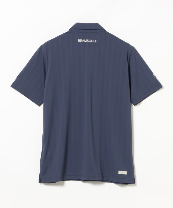 【8/6再値下げ】PURPLE LABEL / MONTAUK ストライプ ジャカード オープンカラー シャツ（吸水速乾、UVカット）