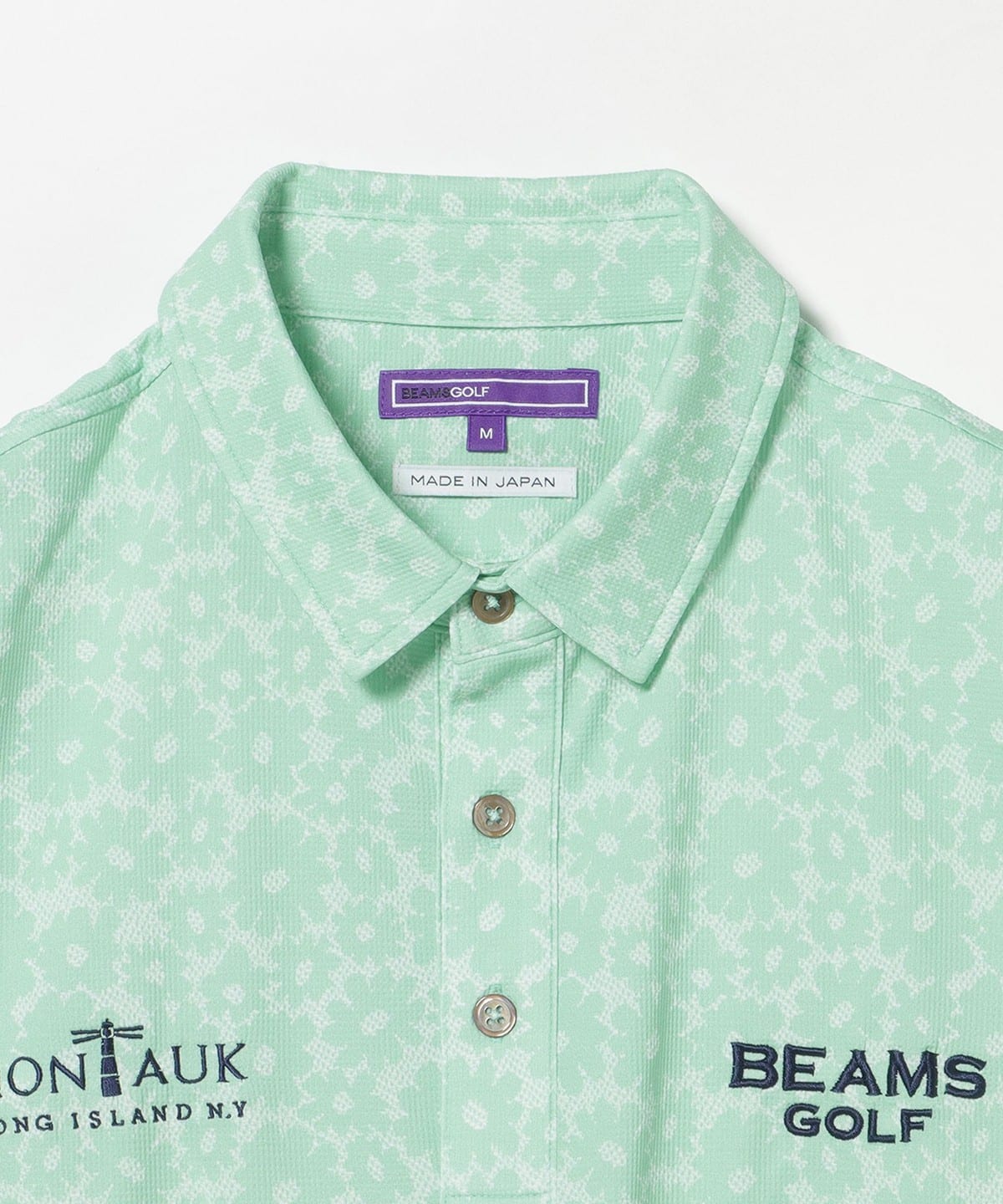 BEAMS GOLF PURPLE LABEL フラワープリント ポロシャツ L BEAMS GOLF（ビームス ゴルフ）PURPLE LABEL / MONTAUK シャドー