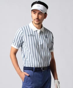 BEAMS GOLF PURPLE LABEL / オルタネイト ストライプ ポロシャツ