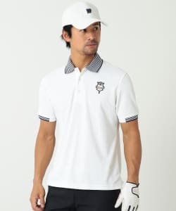 BEAMS GOLF PURPLE LABEL / エリ裏 ロゴ ポロシャツ