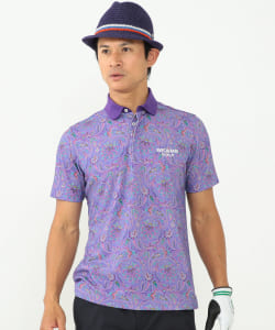 〈MEN〉BEAMS GOLF PURPLE LABEL / ペイズリー ポロシャツ