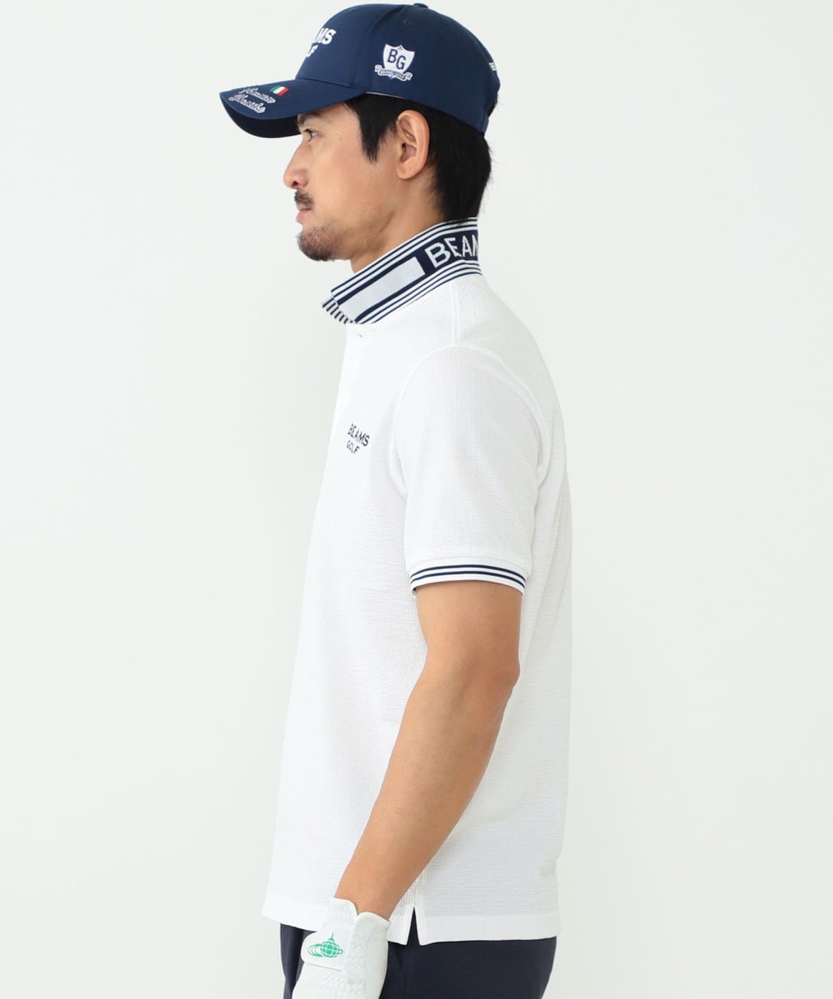 BEAMS GOLF（ビームス ゴルフ）BEAMS GOLF PURPLE LABEL / 襟裏ロゴ シアサッカー ポロシャツ（シャツ・ブラウス  ポロシャツ）通販｜BEAMS