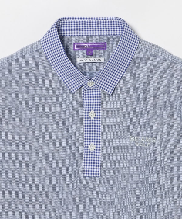 〈MEN〉PURPLE LABEL/方格牧师领Polo衫