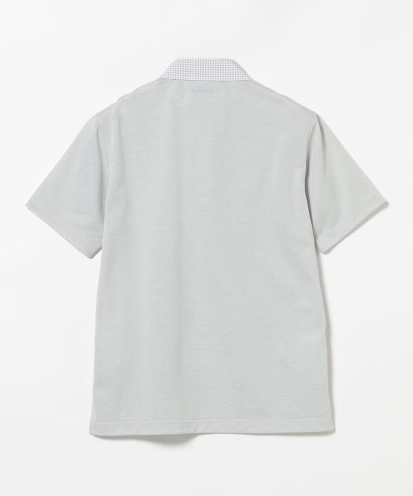 〈MEN〉PURPLE LABEL / ギンガム クレリック ポロシャツ