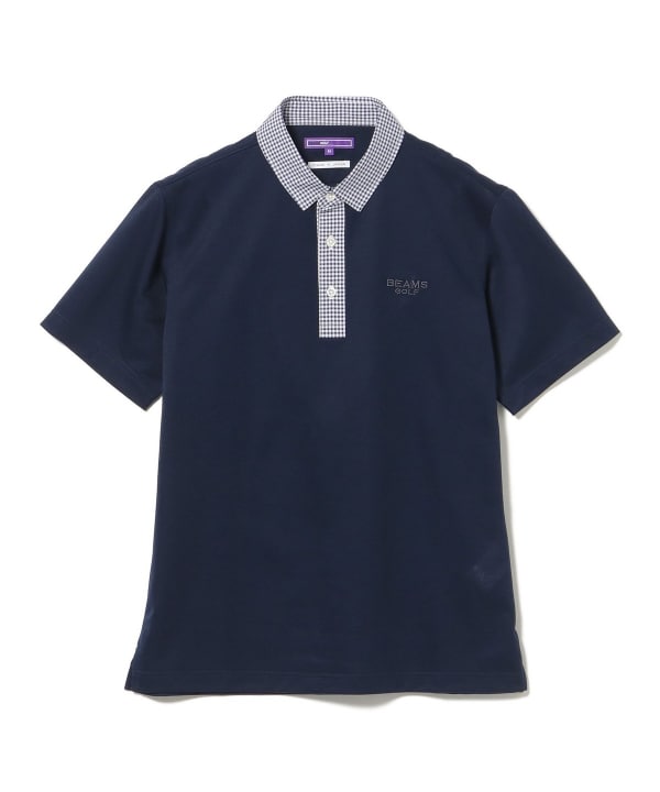 〈MEN〉PURPLE LABEL/方格牧师领Polo衫