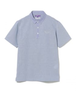 〈MEN〉PURPLE LABEL / ギンガム クレリック ポロシャツ