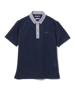 〈MEN〉PURPLE LABEL / ギンガム クレリック ポロシャツ