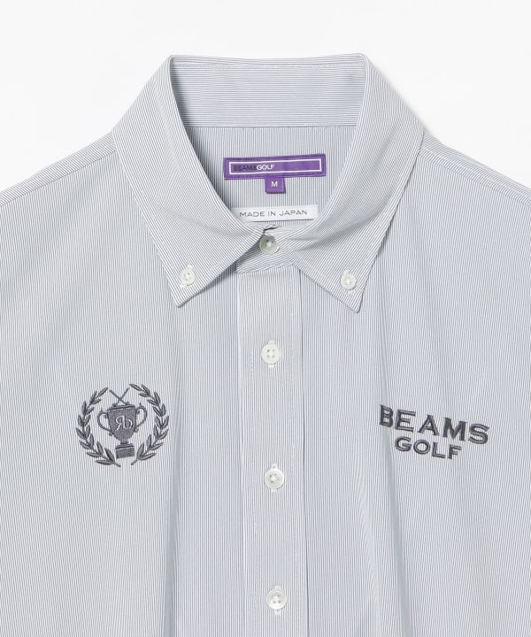 PURPLE LABEL / リターンブリティッシュ ストレッチ ストライプ ポロシャツ（吸水速乾・UVカット）