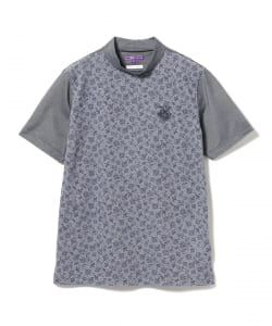 BEAMS GOLF PURPLE LABEL / ペイズリー 切り替え モックタートルネック シャツ