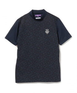 BEAMS GOLF PURPLE LABEL / ペイズリー 切り替え モックタートルネック シャツ
