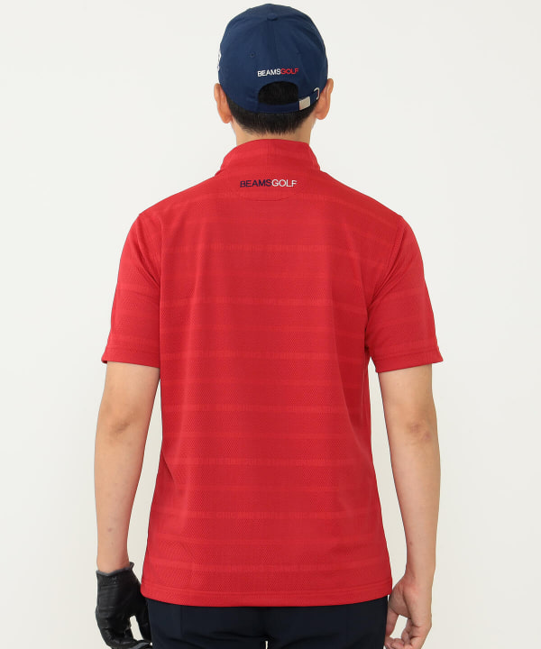 BEAMS GOLF（ビームス ゴルフ）〈MEN〉BEAMS GOLF PURPLE LABEL / メッシュ メッセージ ジャカード  モックネックシャツ（Tシャツ・カットソー カットソー）通販｜BEAMS