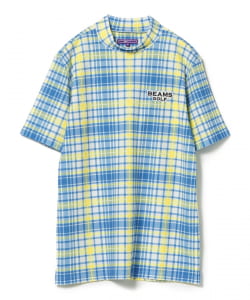 PURPLE LABEL / プラスリッチ チェックプリント モックネックシャツ