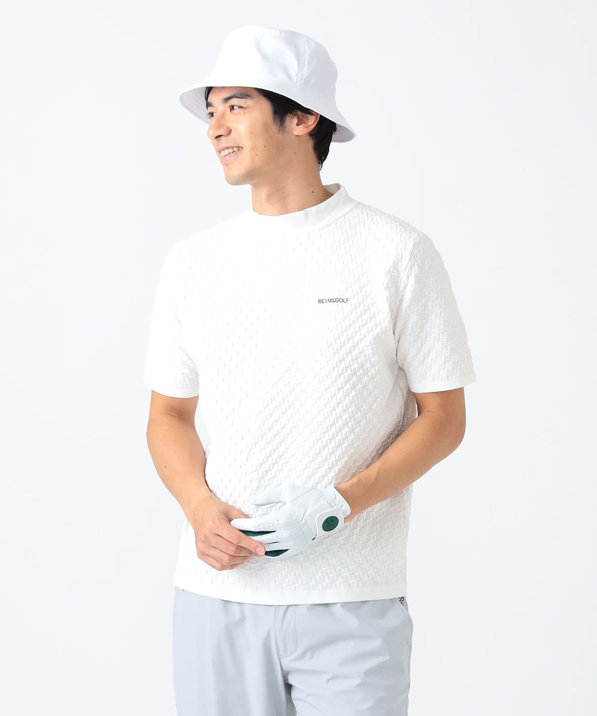 〈MEN〉PURPLE LABEL / バスケット編み モックネックニット. トップス MEN WHITE L 〈MEN〉PURPLE LABEL / バスケット編み モックネックニット. トップス MEN WHITE L