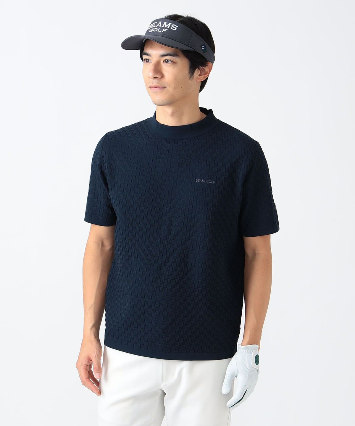 〈MEN〉PURPLE LABEL / バスケット編み モックネックニット. トップス MEN NAVY M 〈MEN〉PURPLE LABEL / バスケット編み モックネックニット. トップス MEN NAVY M