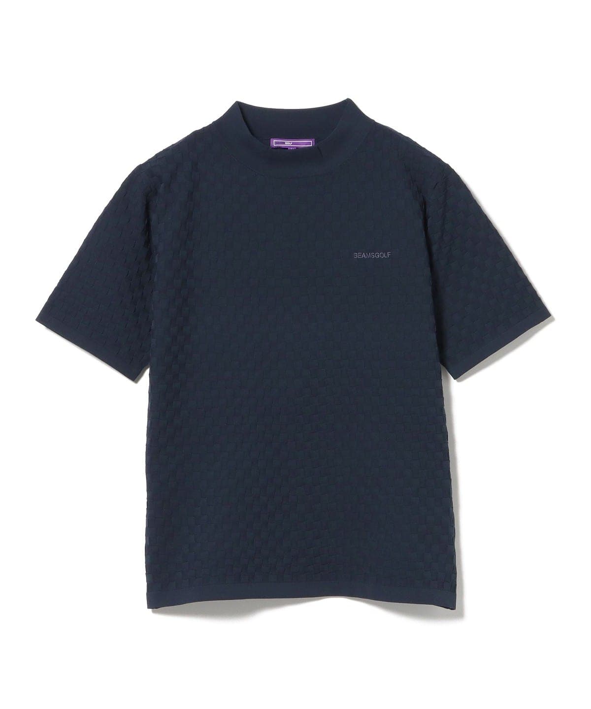 〈MEN〉PURPLE LABEL / バスケット編み モックネックニット トップス MEN NAVY S 〈MEN〉PURPLE LABEL / バスケット編み モックネックニット トップス MEN NAVY S