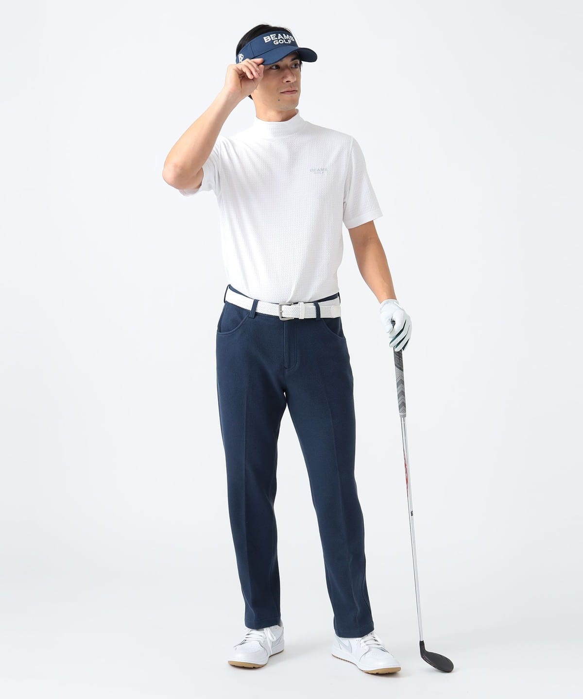 BEAMS GOLF (BEAMS GOLF) PURPLE LABEL / Checkered mock neck
