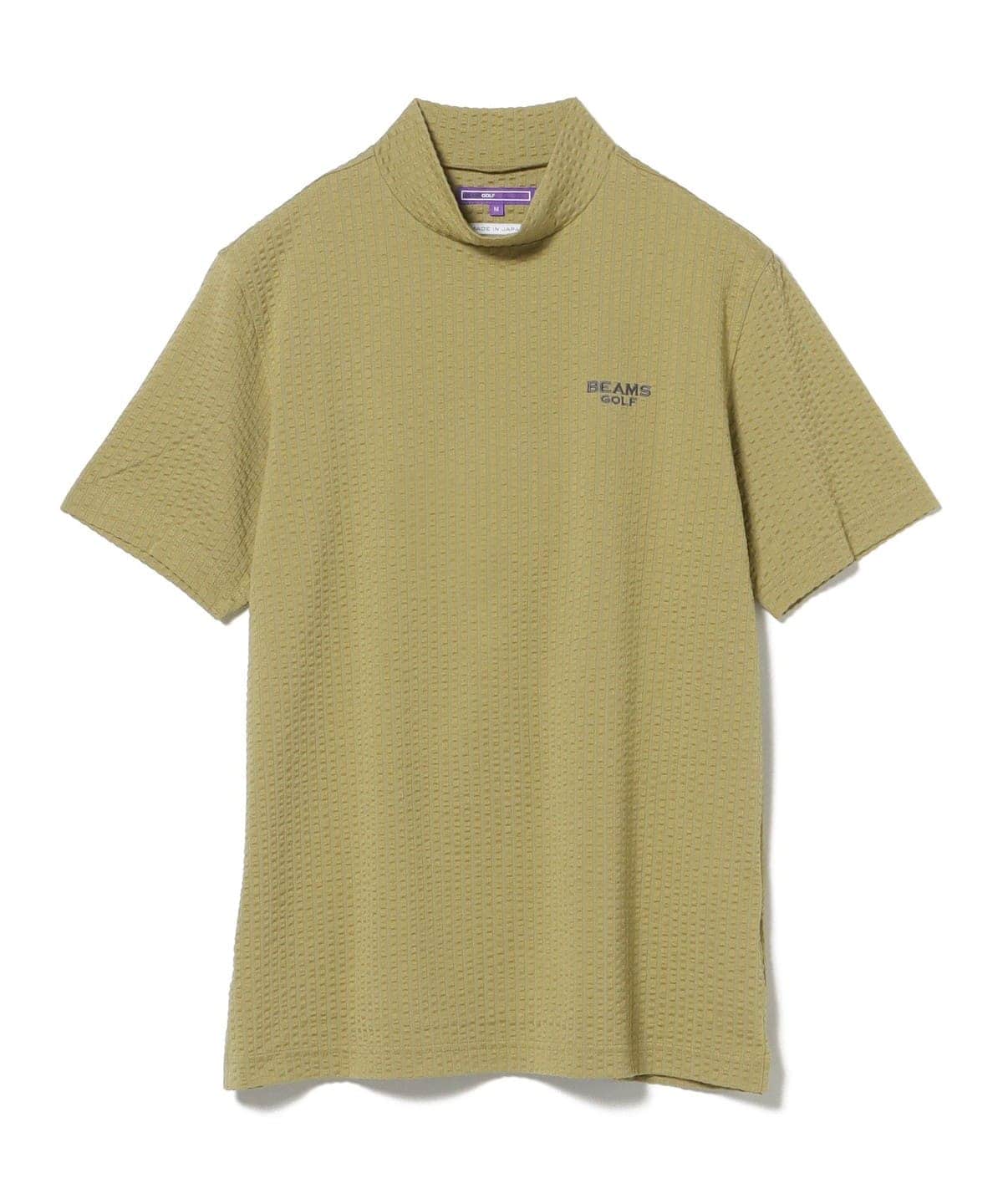 PURPLE LABEL / シャドーストライプ サッカー モックネック シャツ Tシャツ・カットソー MEN OLIVE L PURPLE LABEL / シャドーストライプ サッカー モックネック シャツ Tシャツ・カットソー MEN OLIVE L