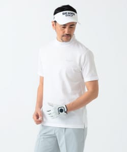 PURPLE LABEL / シャドーストライプ サッカー モックネック シャツ