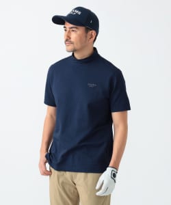 PURPLE LABEL / シャドーストライプ サッカー モックネック シャツ