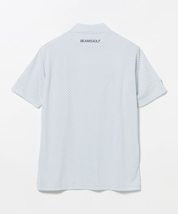 〈MEN〉PURPLE LABEL / スフィダンテ バイアスチェック モックネックシャツ
