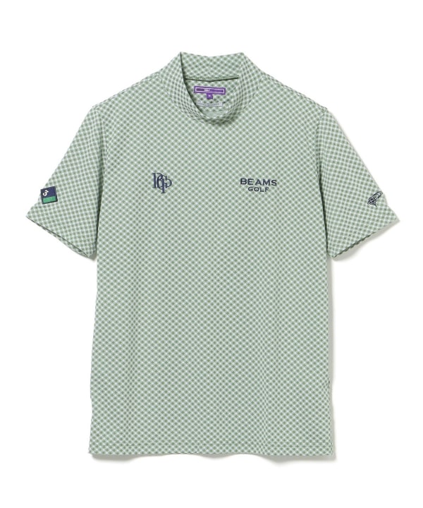 〈MEN〉PURPLE LABEL / スフィダンテ バイアスチェック モックネックシャツ