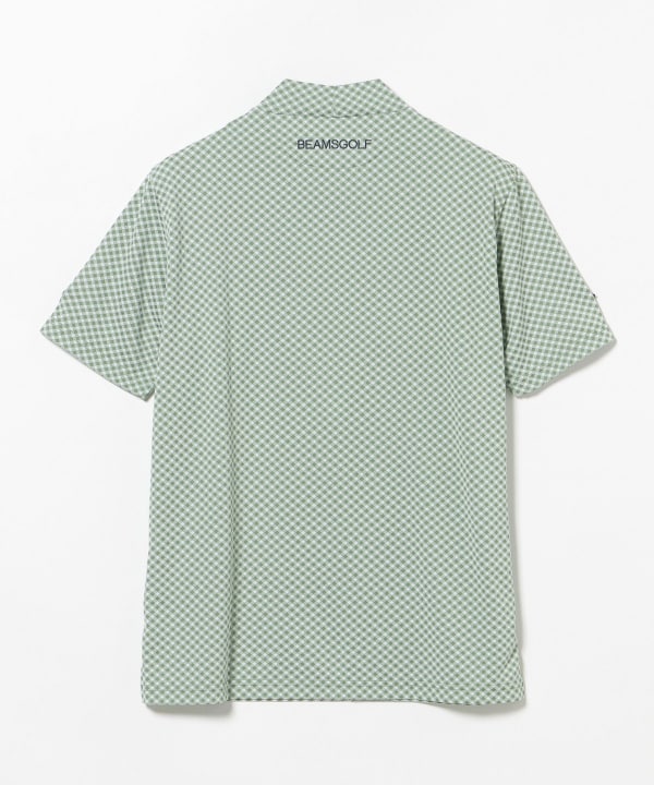 〈MEN〉PURPLE LABEL / スフィダンテ バイアスチェック モックネックシャツ